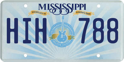 MS license plate HIH788