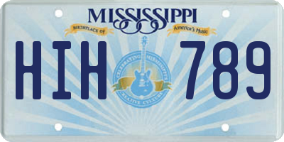 MS license plate HIH789