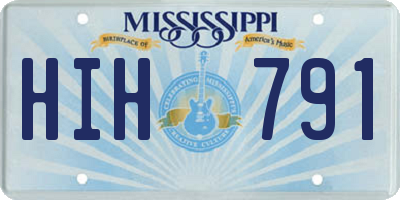 MS license plate HIH791