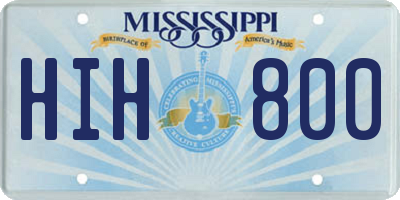 MS license plate HIH800