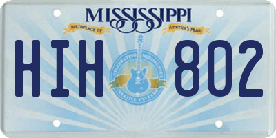 MS license plate HIH802