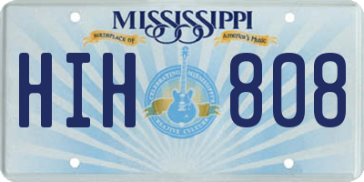 MS license plate HIH808
