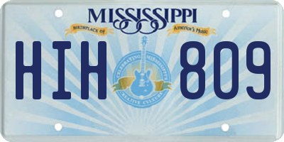 MS license plate HIH809