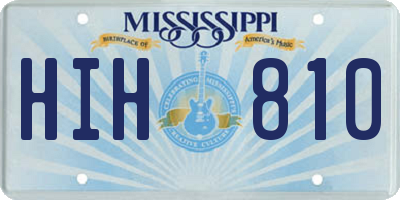 MS license plate HIH810