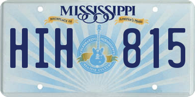 MS license plate HIH815