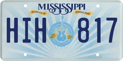 MS license plate HIH817