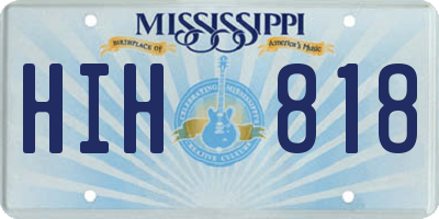 MS license plate HIH818