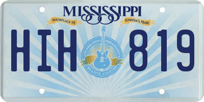 MS license plate HIH819