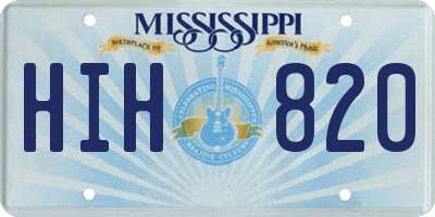 MS license plate HIH820