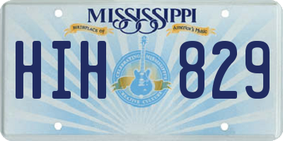 MS license plate HIH829