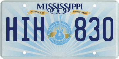 MS license plate HIH830