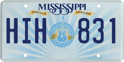 MS license plate HIH831