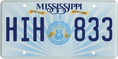 MS license plate HIH833