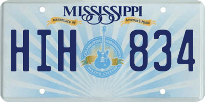 MS license plate HIH834