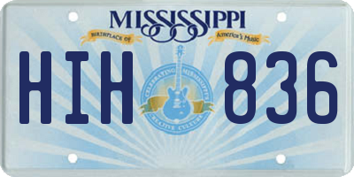 MS license plate HIH836