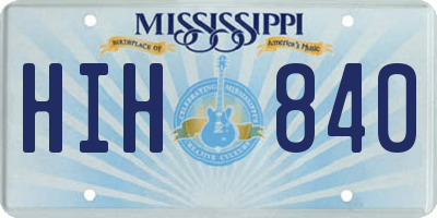 MS license plate HIH840