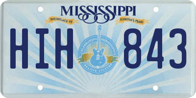 MS license plate HIH843