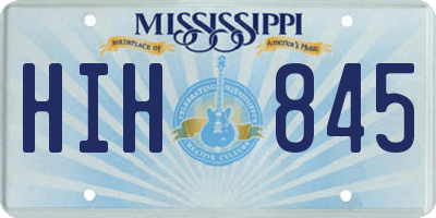 MS license plate HIH845