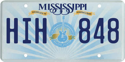 MS license plate HIH848