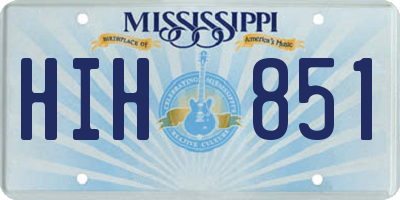 MS license plate HIH851