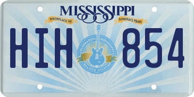 MS license plate HIH854