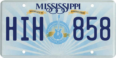 MS license plate HIH858
