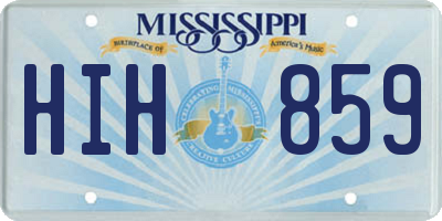 MS license plate HIH859