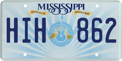 MS license plate HIH862