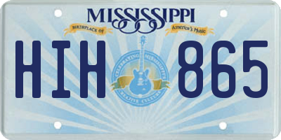 MS license plate HIH865