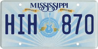 MS license plate HIH870