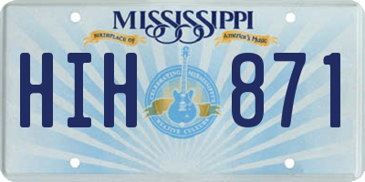 MS license plate HIH871