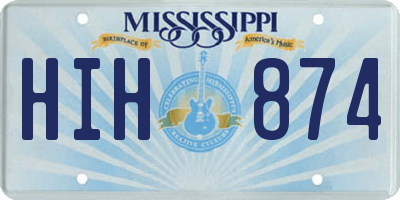 MS license plate HIH874