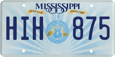 MS license plate HIH875