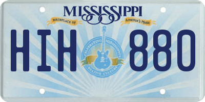 MS license plate HIH880