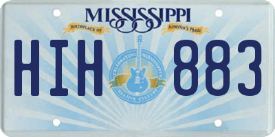 MS license plate HIH883