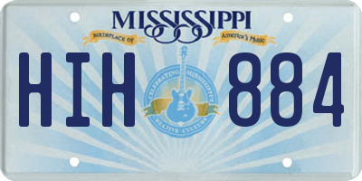 MS license plate HIH884