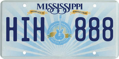 MS license plate HIH888