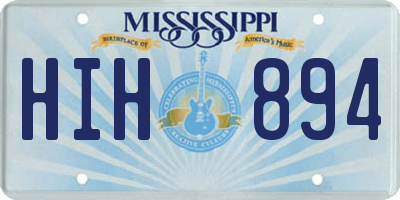MS license plate HIH894