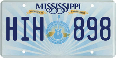 MS license plate HIH898
