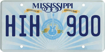 MS license plate HIH900