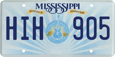 MS license plate HIH905
