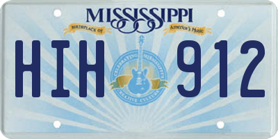 MS license plate HIH912
