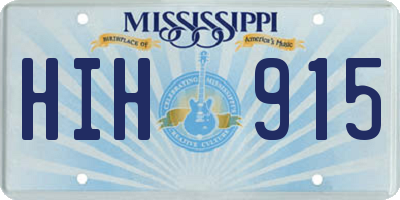 MS license plate HIH915