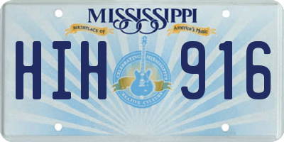 MS license plate HIH916