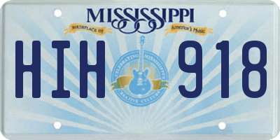 MS license plate HIH918