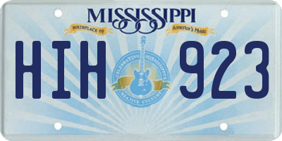 MS license plate HIH923