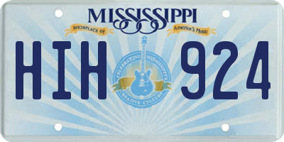 MS license plate HIH924