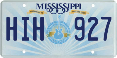MS license plate HIH927
