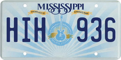 MS license plate HIH936