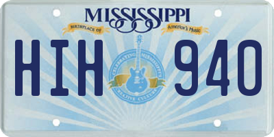MS license plate HIH940